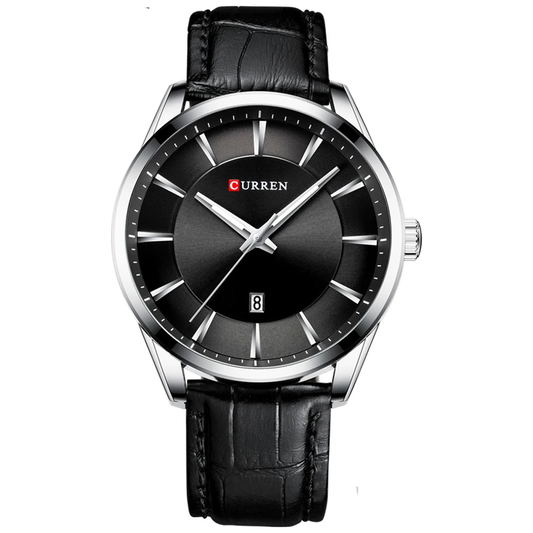 Curren relógios de quartzo para homens pulseira de couro masculino relógios de pulso topo marca de luxo relógio masculino de negócios 45 mm